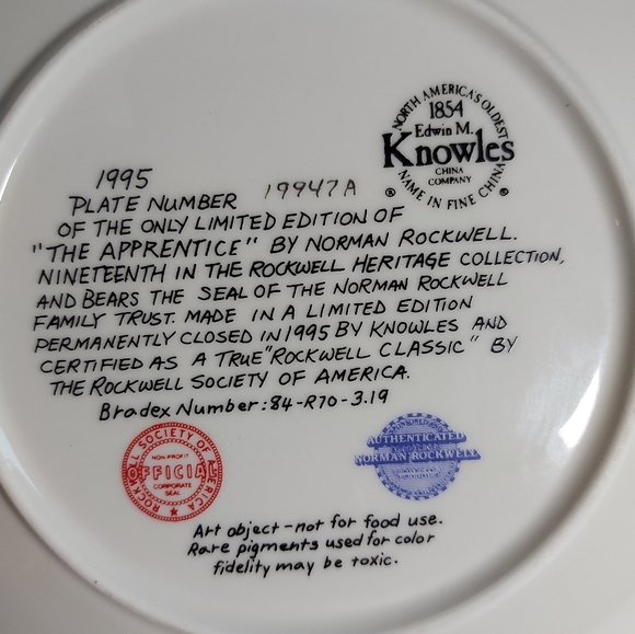 Edwin M. Knowles Collector Plate - Picture 3 of 3